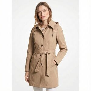Michael Kors Trench Coat with Hood, Petite Size